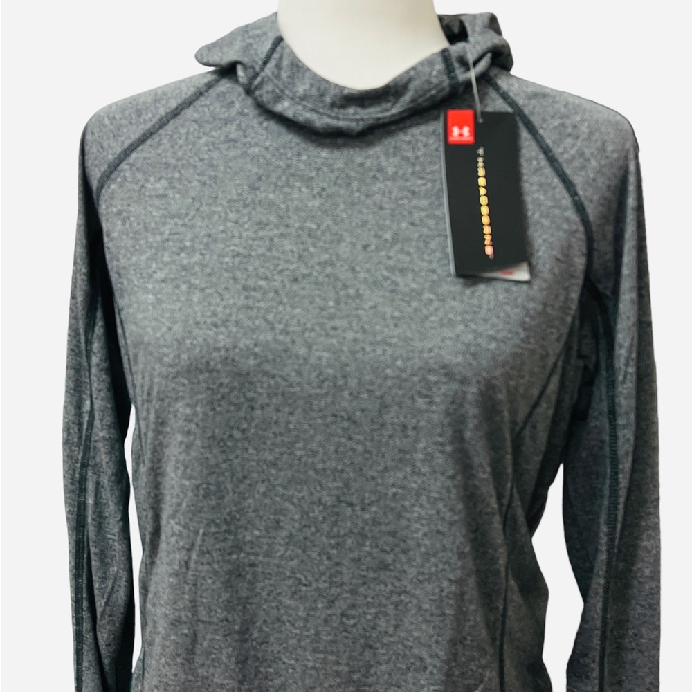 Under Armour Threadborne Train Twist Hoodie HeatGear Running Shirt Womens Sz S - Picture 4 of 8
